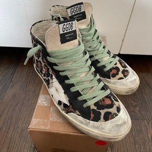 Golden Goose leopard hi-tops